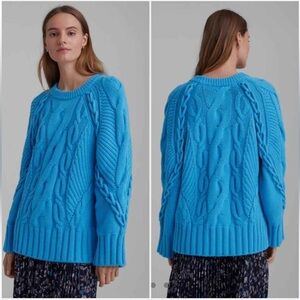 Club Monaco blue chunky knit sweater
